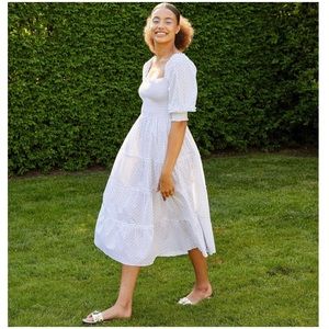 Hill House White Midi Dress